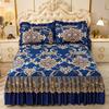 Padded Thickened Crystal Velvet Four-piece Bed Skirt Thermal Velvet Three-piece Set Bedding Bed Skirt Four-piece Set