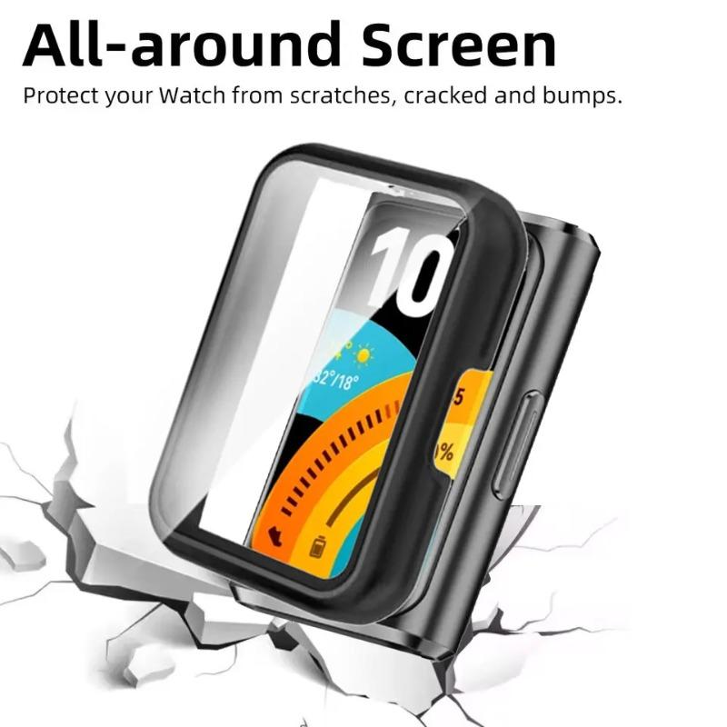 PC Case+Glass For Huawei Band 11 Pro Band 11 Tempered Glass Anti-scratch Film Bumper Screen Protector Shell For Huawei Band 11