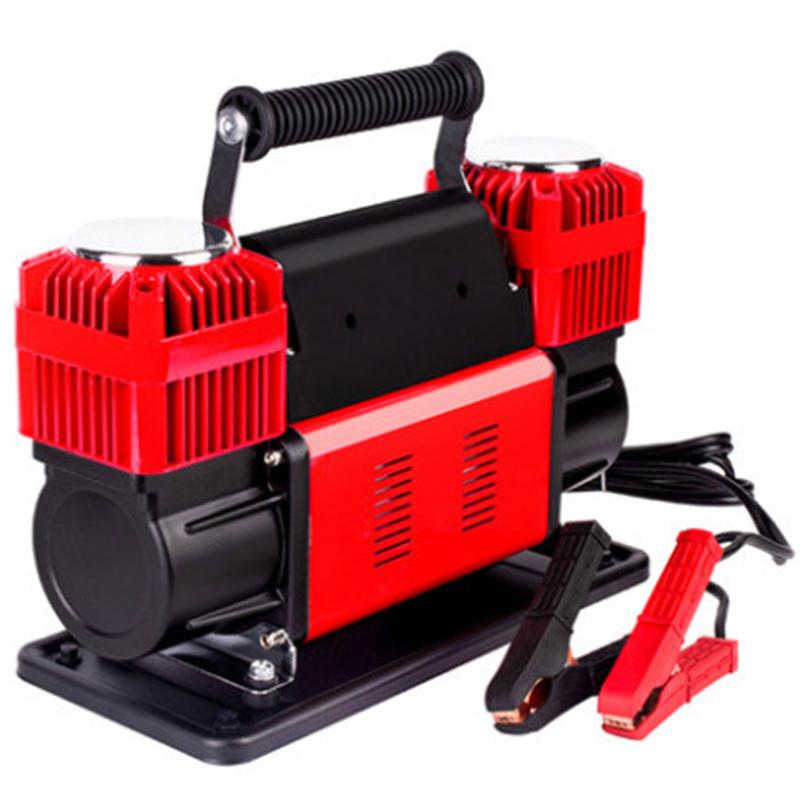 60MM Double-cylinder Air Pump High-pressure High-power Desert Off-road SUV Truck Agricultural Vehicle Tire Pump чёрный