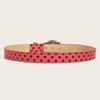 All Matching Dotted Print PU Leather Waist Belt Fashion Skinny Waistband Dress Belt Elegant Pants Belt Waist Decors