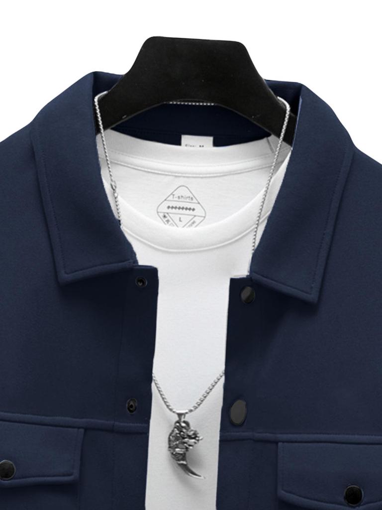 2025 Herbst/Winter Schlank geschnittene Herren-Reversjacke - Einreihig, Einfarbig, Doppeltasche, Lässiger Europäischer/Amerikanischer Stil