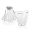 20Pcs 100Ml Disposable Plastic Dessert Cups Birthday Transparent Party Ice Cream Home Christmas Twisted Triangle Mousse Cup
