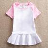 2022 Summer Girls' Short Sleeve T-shirt & Ruffle Skirt Set with Custom Print Options