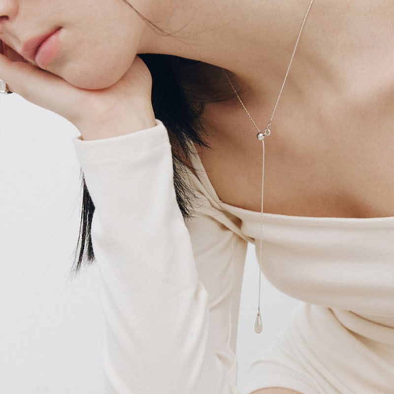 

LUMIAH S QUIET DROP Y NECKLACE 52cm