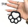 Cute Backpack Accessory Panda Paw Clicker Keychain, Stress Relief Fidget Toy for Bag Durable PLA Ornament Car, Couple Key Ring Hanging Ornament,