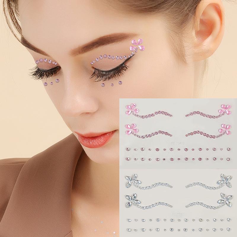 3D Sticker Eyes Face Decoration Stickers Ball Party Makeup Tool Diamond Masquerade Temporary Tattoo Diy Stickers