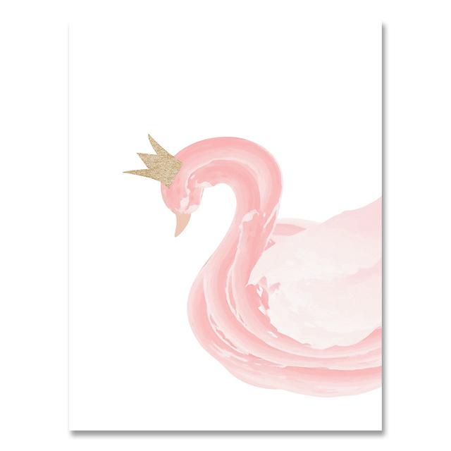 Personalized Poster Baby Name Custom Canvas Painting Nursery Prints Pink Flowers Wall Art Pictures For Girls Room Decoration No Frame