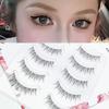 Lashie - Set of 5 Pairs: Criss Cross Clear Band False Eyelashes