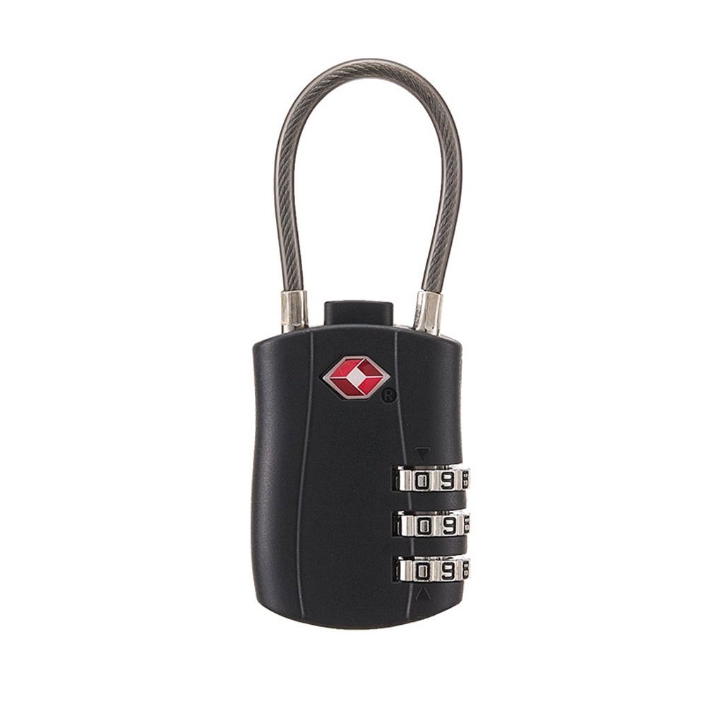 TSA Customs Password Lock Anti-theft Wire Rope Padlock Durable 3 Digit Combination Lock  Travel