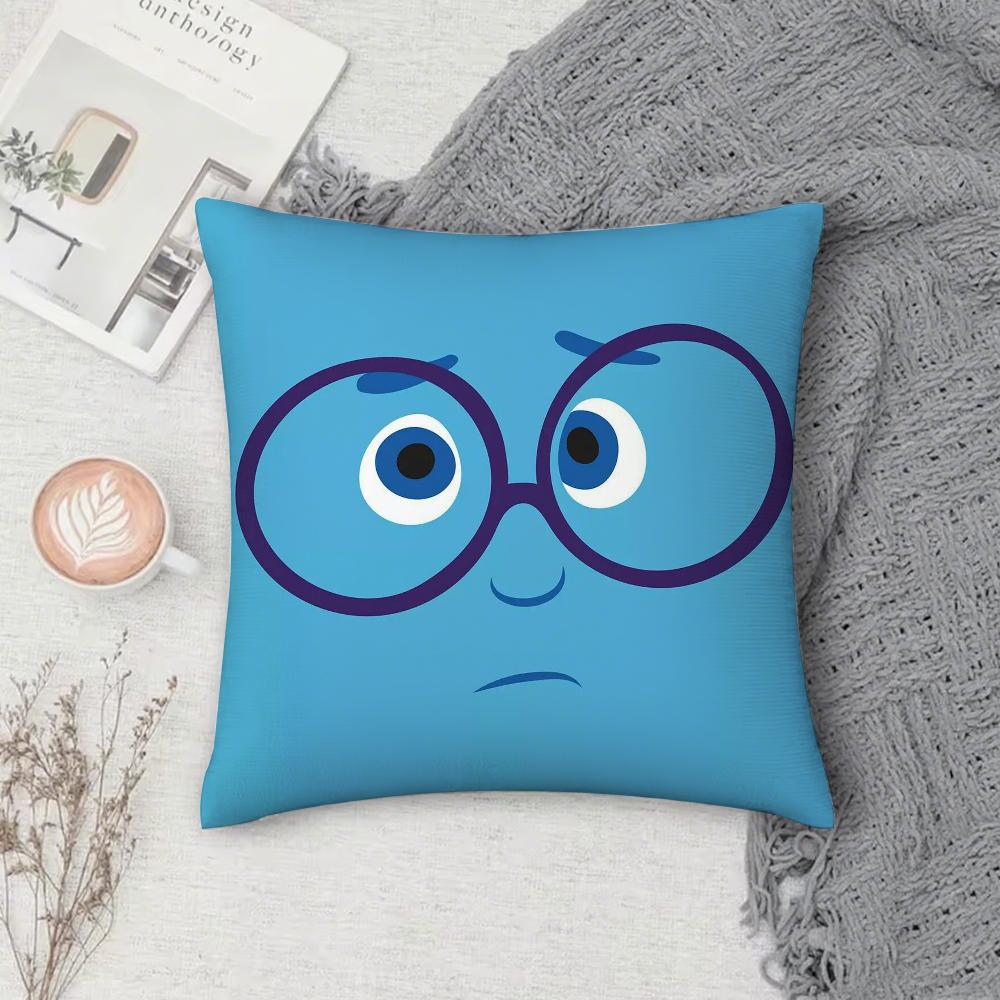 CARTOON ANGRY EYES Pillow Case Square Double-Sided Printing Short Plush Sofa Cushion Cover Bedroom Bedside Pillow
