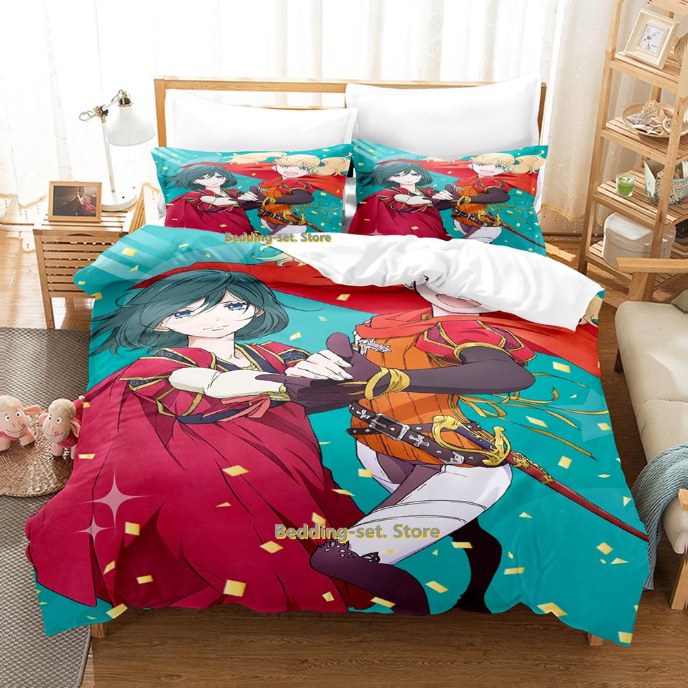 Comforter New Kageki Shojo Bedding Set Single Twin Full Queen King Size Bed Set Adult Kid Bedroom s 3D Anime Bed