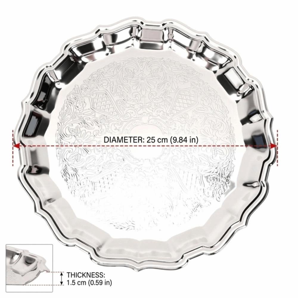 Alloy Serving Platter Solid Food Platter Stylish Fruit Tray For Party