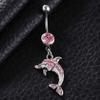 Zinc Zinc Alloy Dolphin Belly Button Ring Tassel  Personalities   Navel Jewelry