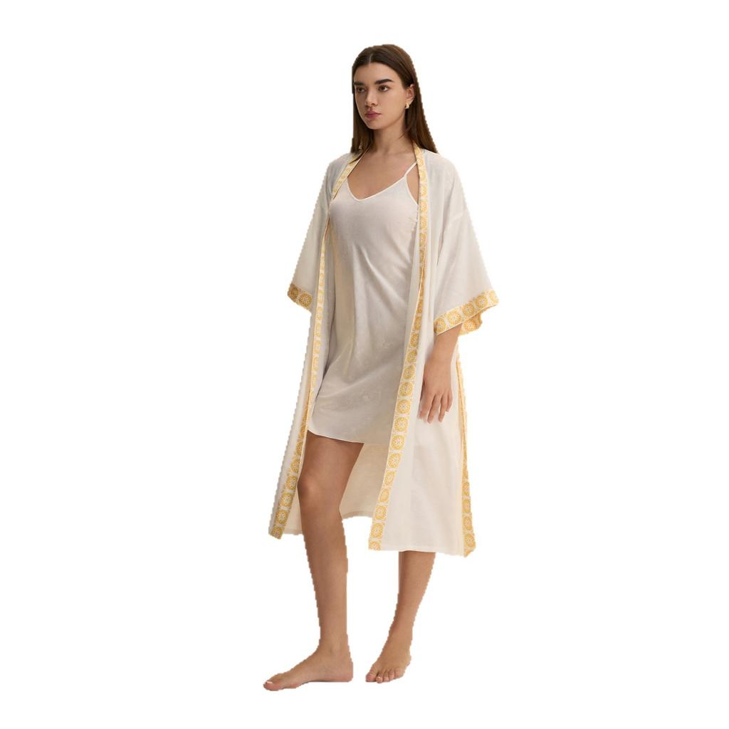 New jacquard satin loose and comfortable loungewear suit women's suspender nightgown nightgown 1998 + 1011