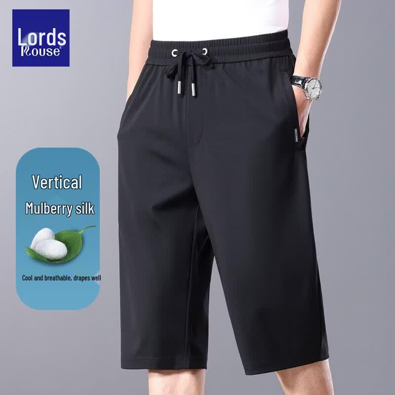 

Men s Silk Blend Casual Cool 3/4 Shorts 2XL