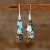 Luxury New Bohemian Emperor Stone Geometric Pendant Earrings Earrings European and American Popular Natural Stone Jewelry
