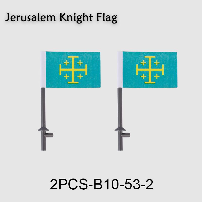 Medieval Military Flag Series War Castle Knight Soldier Warrior Accessories Building Blocks Ancient Holy Rome Bricks Toys Gifts