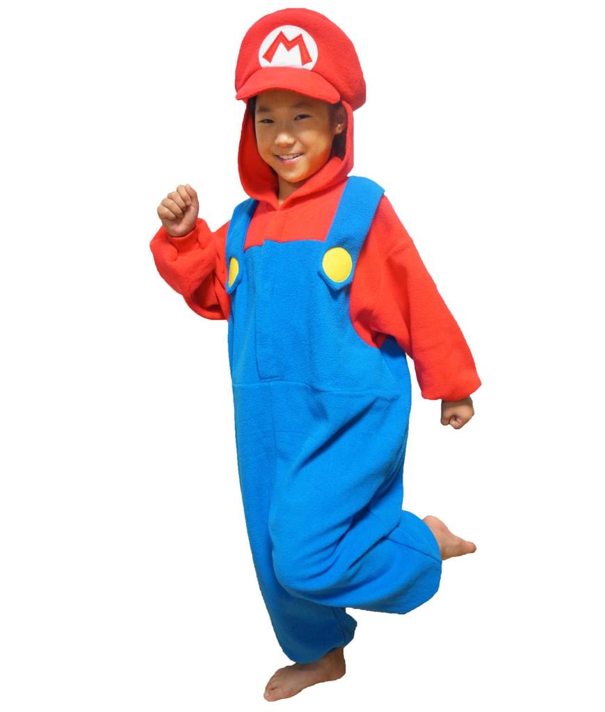SAZAC Super Mario Fleece Kigurumi for Kids, 130cm