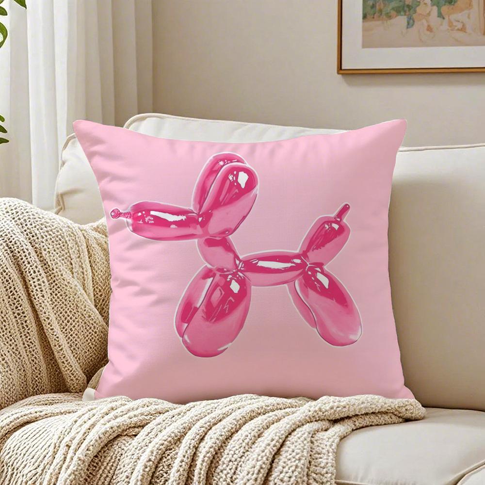 Pink B-Balloon Dog Pillow Modern Art Cushion Cushion Cover Pillowcase Anti-Dustmite Living Room Sofa Decor Cushion Room