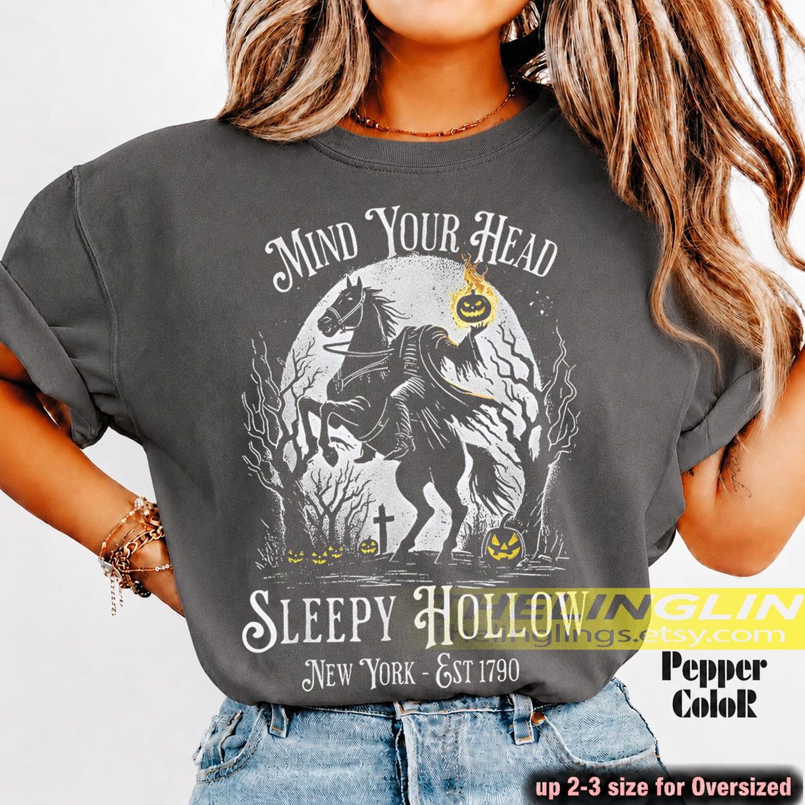 Mind Your Head Sleepy Hollow Vintage Teacherlife T-Shirt, Art Teacher GifT-Shirt, Halloween Teacher Tee, Unisex Teacher Shirt, Teacher RZ S