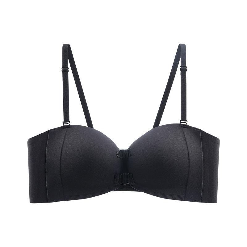 Versatile beauty back strapless front buckle underwear women's non-slip gathering small breasts show big summer thin chest wrapping invisible bra cove