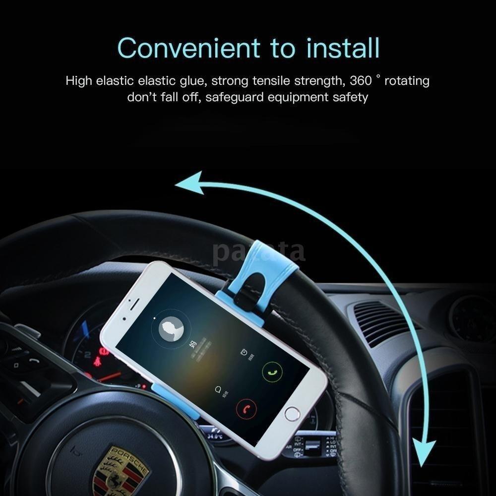 1 Universal Car Steering Wheel Phone Socket Holder Navigate GPS Stand Case Cover