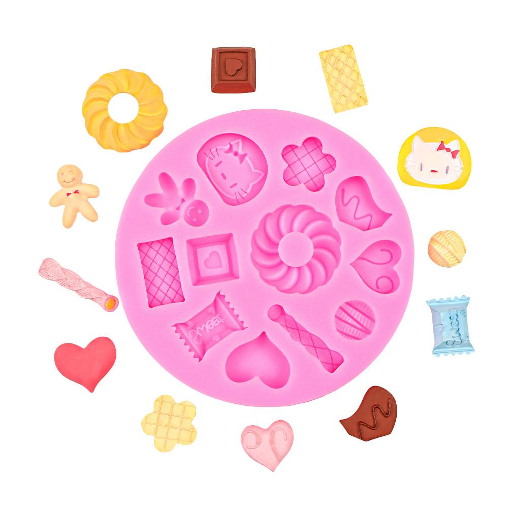 Cartoon Ice Cream Candy Candy Cake Silicone Mold DIY Handmade Chocolate Handmade Cake Dessert Decoration Baking Tools New