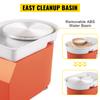 SucceBuy Electric Pottery Wheel Machine 28cm 350W Manual Handle Foot Pedal for School Ceramic Clay Working Forming DIY Art Craft