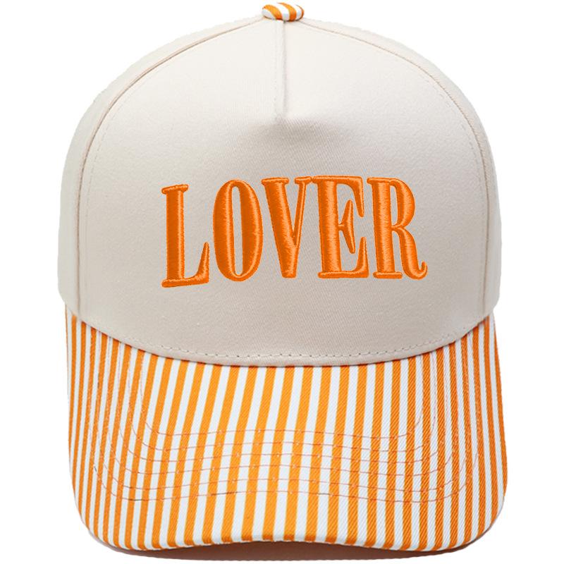 LOVER three-dimensional embroidery color matching truck driver hat European and American men and women couples casual sunshade baseball cap