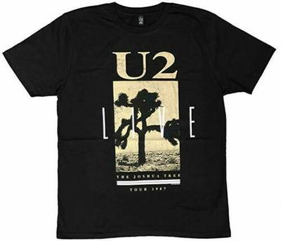 U2 Joshua Tree Live 1987 černé organické tričko U2 Unisex