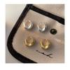 Irregular Geometric Element Ring Ear Buckle, Simple Smooth Earrings, Versatile Earrings With Ear Rings For Women