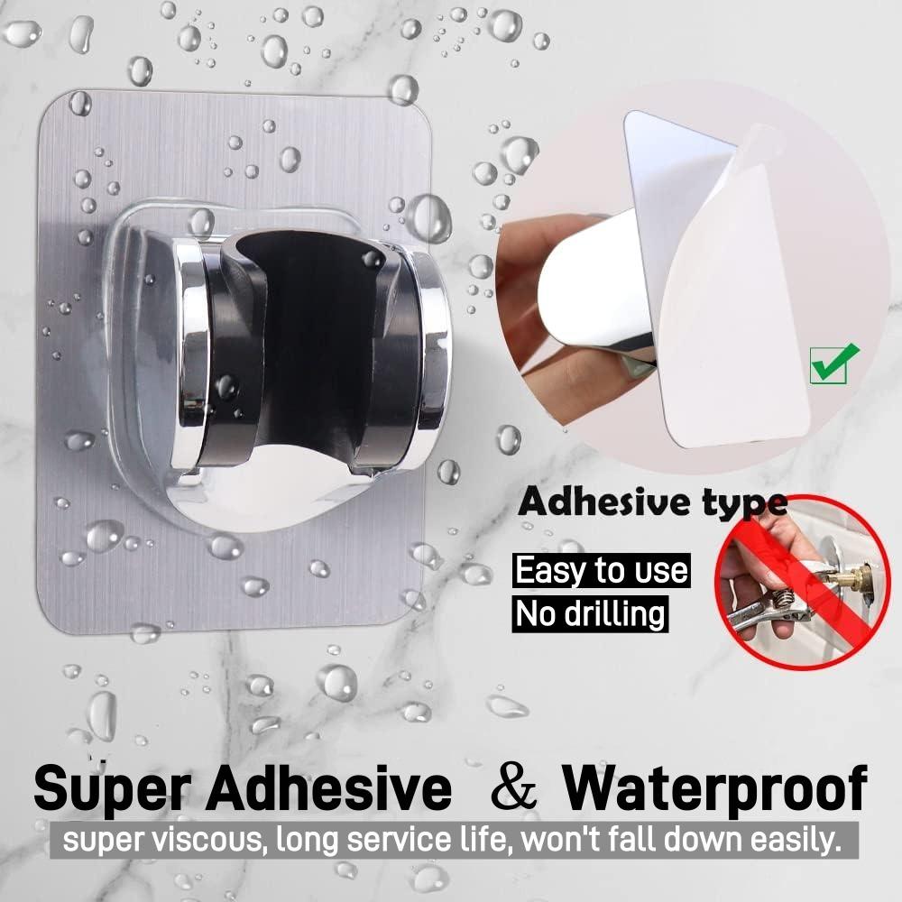 1PCS Universal Shower Head Bracket Self-adhesive Wall Mounted Adjustable Bathroom Shower Head Fixed Bracket Bathroom Accessories