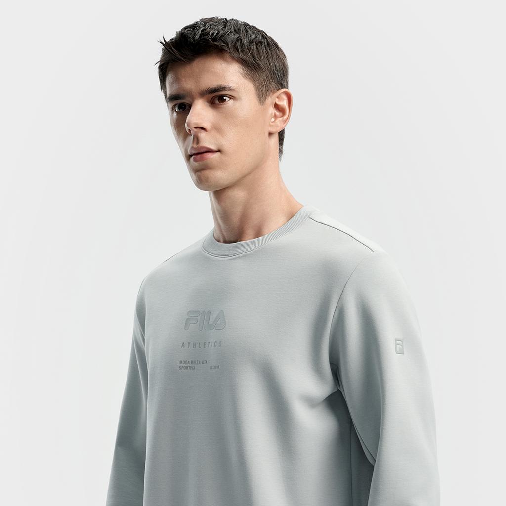 Fila Fitness Series Fashion Simple Casual Sports Training Loose Pullover Sweatshirt Men Sweatshirt A11M541217FMG