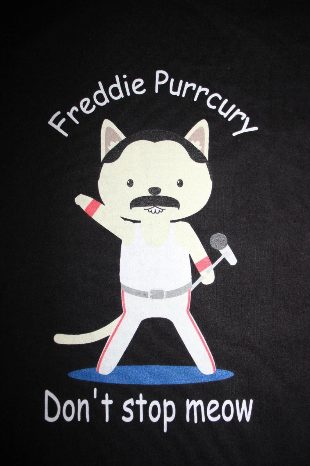 Freddie Purrcury - Don t Stop Meow - T-Shirt 6XL in Black M