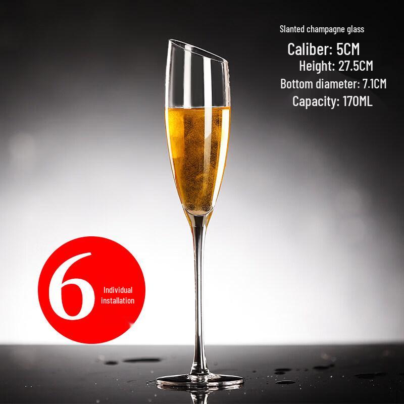 European Starred Crystal Champagne Flutes - Set of 2