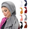 Jednokolorowe muzułmańskie hidżaby Damska chusta na głowę Turban Kapelusz Warkoczowy design Nakrycie głowy Modny dodatek Damska opaska na włosy Czapka