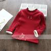 Fashion Girls Sweaters Winter Children Cartoon Kids Warm Velvet Thick Kids Sweater Girls Outwear