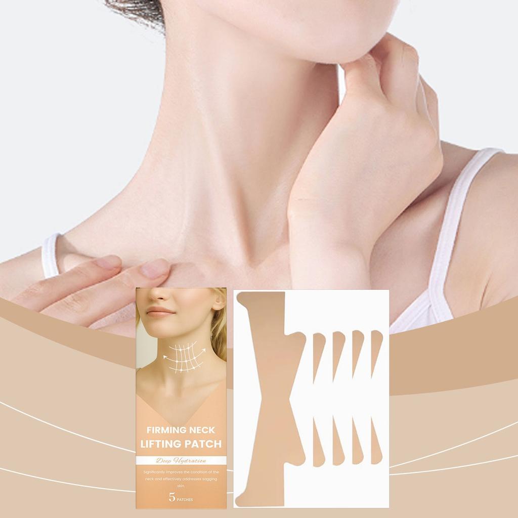 Neck Firming And Lifting Patch To And Reduce Neck Lines Breathable And Comfortable Box 5pcs
