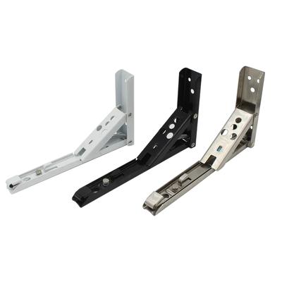 2-Pack Heavy Duty Folding Shelf Brackets for Workbench 12/20 Inch Stainless Steel Wall Mounted L-Shaped Bracket Wall Support