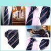 Gravata Azul Listrada Kingsman2 Moda Gravata de Negócios Estilo Flecha