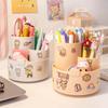 Kawaii Plastic Multifunctional Desktop Organizer Pen Holder Phone Stand Holder Rotating Pen Holder School Stationery