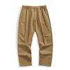 American retro trendy brand pure cotton casual pants men's summer solid color simple loose wide-leg straight trousers