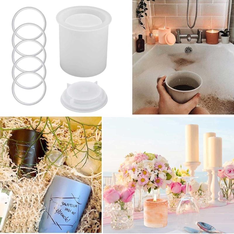 Silicone Pen Holder Moulds Silicone Clay Molds Hand-Making Silicone Candle Cup Moulds Multi-functional Silicone Material