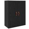 Highboard in Black Oak Look 69.5 x 34 x 180 cm Particleboard