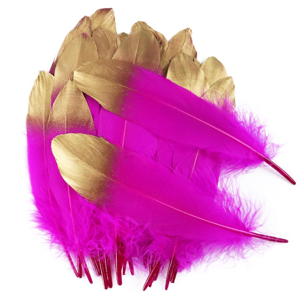 10/50pcs Gold White Goose Feathers Dyed Colorful Natural Gooset Plumes 15-20CM Costume Party Decor Feathers for Craft