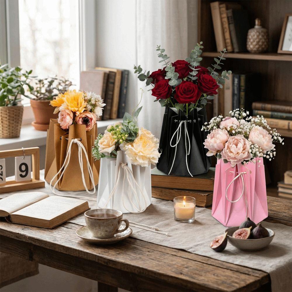 10Pcs Paper Flower Gift Box Romantic Rose Bouquet Bags Exquisite Floral Wrapping Box  Gift Packaging