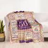Glückliche 50. Geburtstag Feier Flanelldecke - Weich und geeignet für Sofas, Betten, Büros, Reisen, Alle Jahreszeiten, Tolles Geschenk für Feiertage und Geburtstage.