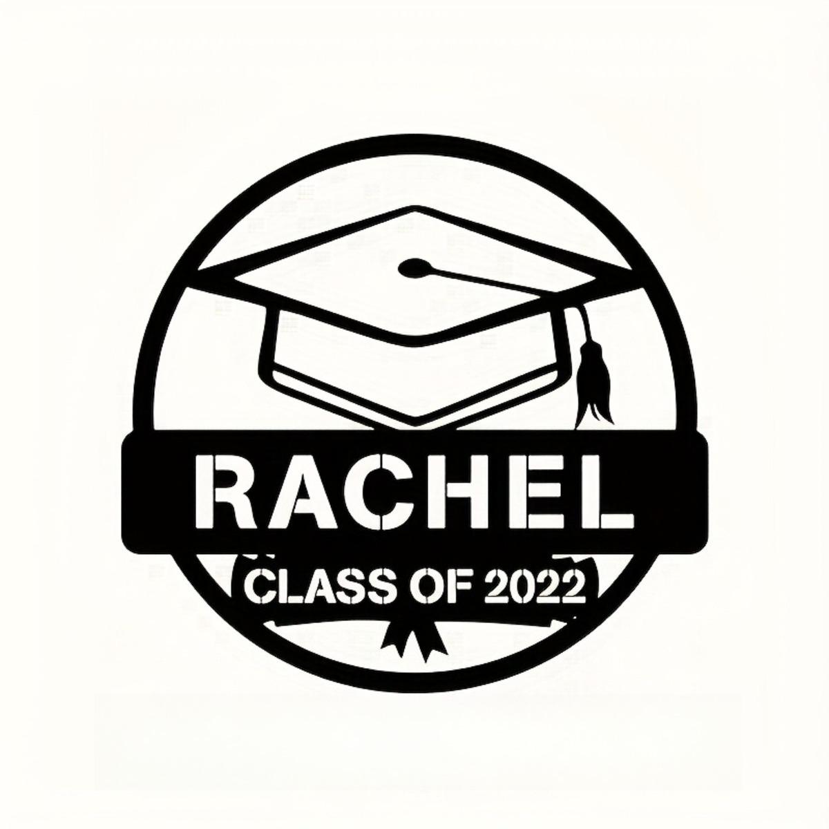 

1-Piece Personalized Metal Sign Last Name Grad Year Graduation Wall Decor Exquisite Sculpture Hot Sale M
