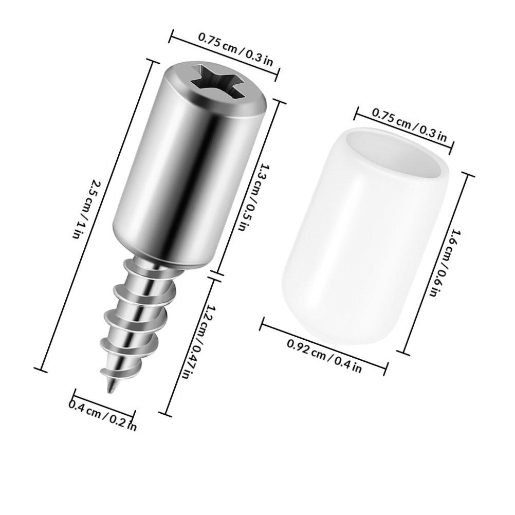 20Pcs Truss Head Self-Tapping Screws Rubber Sleeve Cabinet Shelf Screws Wardrobe Partition Nails Laminate Board Nonslip other