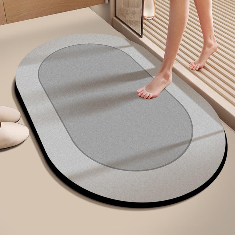 Absorbent Non-slip Diatomaceous Earth Bathroom Mat: Quick-drying, Stain-resistant, Easy-to-clean